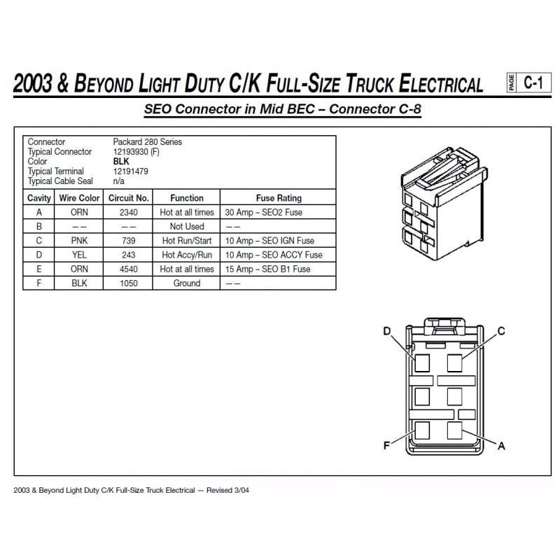 DELPHI 1999-2006 GM UPFITTER CHEVY GMC JUNCTION BLOCK CONNECTOR OEM