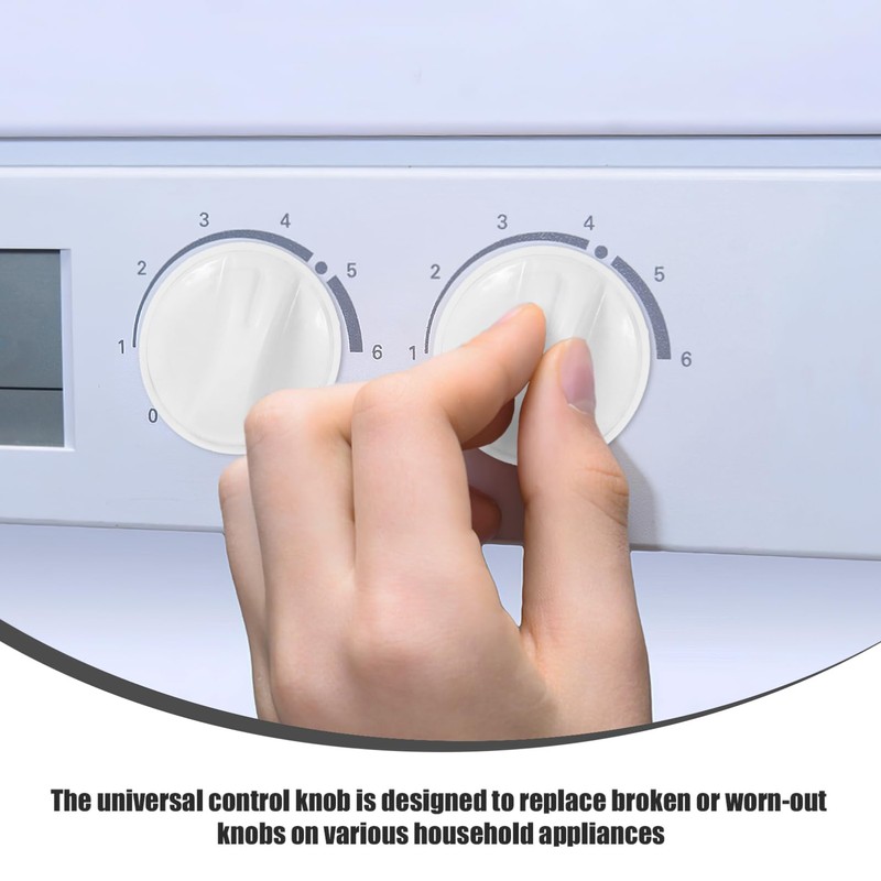 WOONEKY 6pcs Timer Control Knob Durable Washer Dryer Selector Switch
