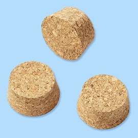 6 Stück Korken für Reagenzglas 30 mm x 100 mm, 30 mm x 150 mmm