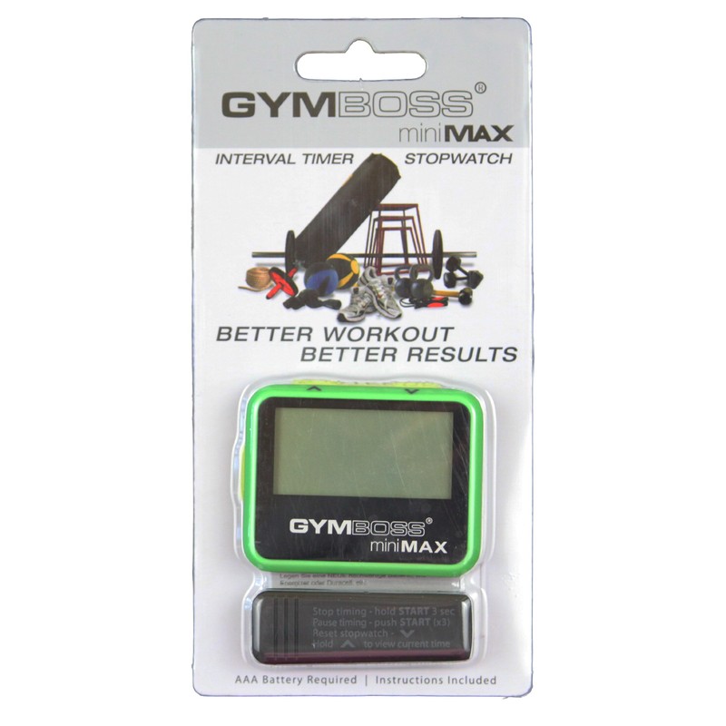 Gymboss miniMAX Interval Timer and Stopwatch - GREEN / YELLOW