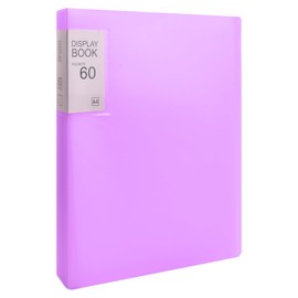 Display Book PP A4 with Transparent Pockets 60 Pockets A4 Presentation Folder A4 Presentation Book with Transparent Sleeves Display Folder for Music Sheets Reports Brochures (Purple)