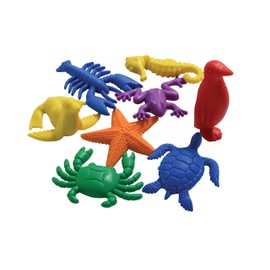 Edx Education Aquatic Counters - Set of 84 - Early Math Manipulative for Kids - Teach Beginner Addition and Subtraction - Build Counting, Sorting and Language Skills, Multi