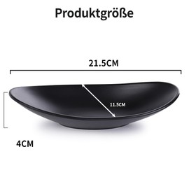 Alrens Key shell black, oval key tray, key tray, cosmetic tray, entrance area bowl, tray, decorative bowl