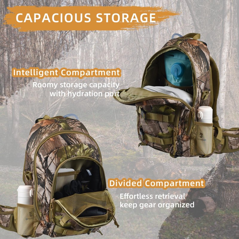 AUMTISC Hunting Bag Backpacks for Men with Rifle Holder, 40L