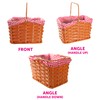 Plastic Basket With Red Gingham Cloth and Handle Perfect for