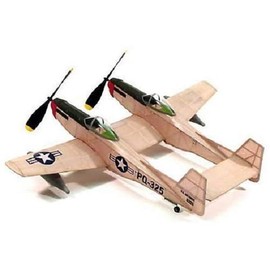 F-82 Twin Mustang,17.5"Rubber Power