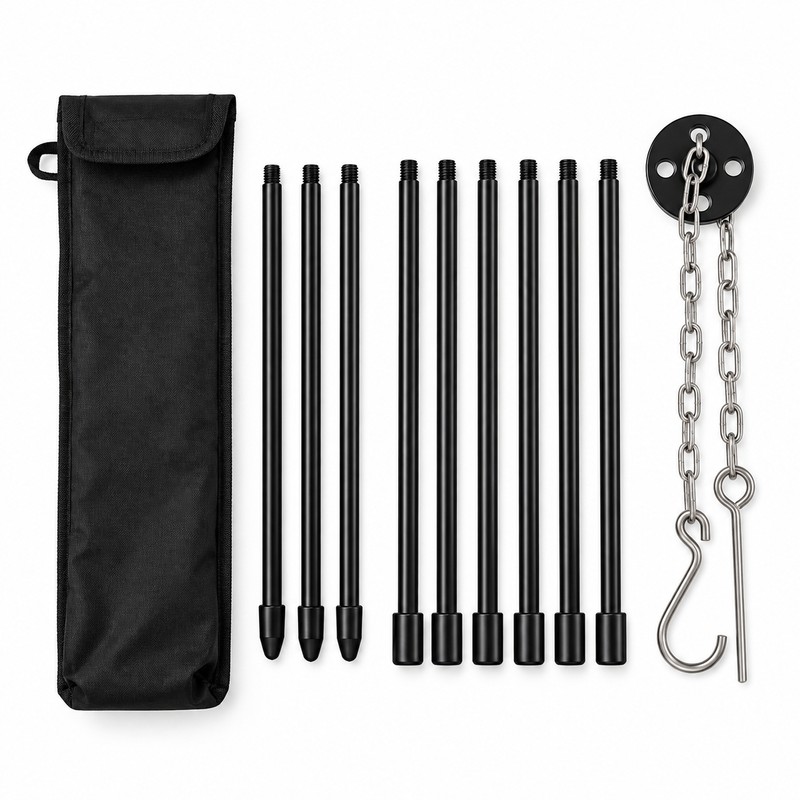 Adjustable Camping Tripod for Campfire Cooking – Portable Hanging Pot