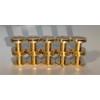 feedal 10 Set 6mm Brass Button Studs Rivets Screwback Screw