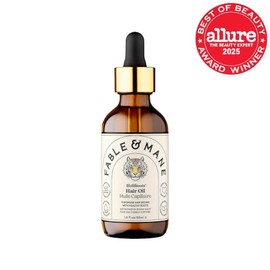 Aceite para cabello Fable & Mane - Suero fortalecedor HoliRoots para cabello dañado y encrespado con Ashwagandha, aceite de ricino y tratamiento para el cuero cabelludo - 53 ml