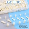 Glarks 270 Pcs Round Nylon Spacer Assortment Kit for M3