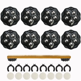 Bntyok 8 PCS Self Adhesive Caster Wheels Appliance Rollers for Kitchen Appliances Swivel Steel Universal Wheel Appliance Sliders Load Capacity Per Wheel Low Profile Roller Black