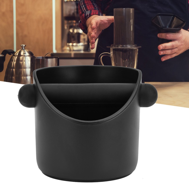 Coffee Knock Box Anti-Slip Coffee Slag Grounds Bucket with Rubber