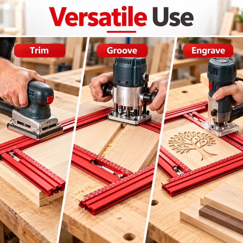 40cm Adjustable Guide Rail for Woodworking – Auxiliary Backing Bracket