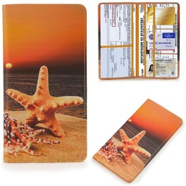 Leather Car Registration and Insurance Card Holder, Car Document Holder for Cards License with Magnetic Shut (Black, large) - Color: 1PACK-Orange