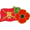 Poppy Day Car Window Sticker with Poppy and British Army