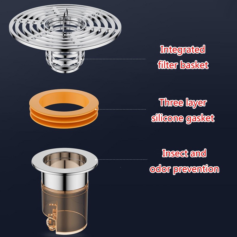 Anti-Odor Floor Drain Effective Bathroom Drain Deodorizer Floor Drain Strainer