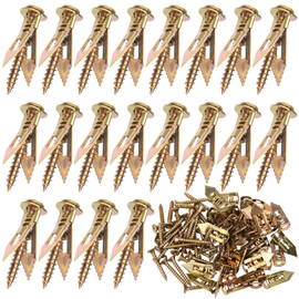 Alpinleux 80 Pcs Self-Drilling Anchors with Screws Kit, Upgraded Drywall Ancors for Heavy Duty, Metal Screw Anchors Set, Easy to Install Without Drilling or Punching Holes in Wall (0.47"x1.38")