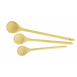 Tescoma Set 3 Round Spoons Woody, wood, Assorted, 36.5 x 9.7 x 1.5 cm