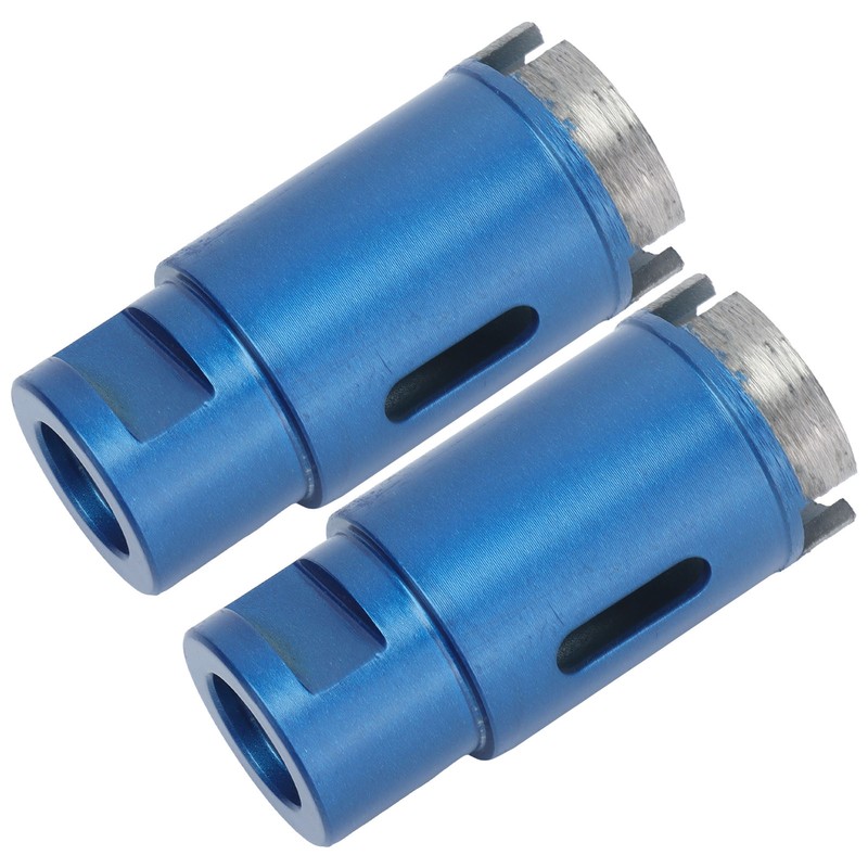 2pcs Marble Hole Openers 32mm Sharpened Sturdy Blue Drilling Hole