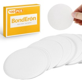 BondEron 100 Stück Filterpapier Rund 11cm Weiß | Mittlerer Fließgeschwindigkeit, für Kaffeefilter Rund Rundfilter & Laboranalyse