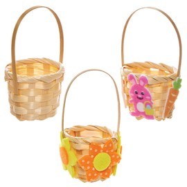 Baker Ross FX966 Mini Woven Baskets - Pack of 6, Easter Embellishments for Crafts