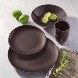 Oxford Unni-Iron Stoneware 16 Piece Dinnerware Set Service for 4
