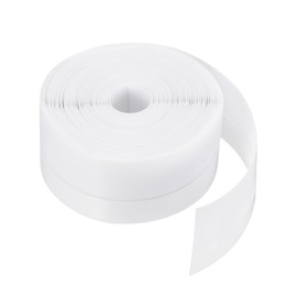 HARFINGTON Weather Stripping Door Seal 26.25ft x 45mm Silicone Seal Strip for Door Draft Stopper Adhesive Tape Window House Shower Glass Gaps Length 8m, White