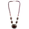 Mehrunnisa - Collar con colgante tribal afgano Rojo