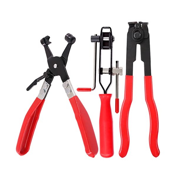 Swpeet 3Pcs Red CV Joint Boot Clamp Pliers and Swivel