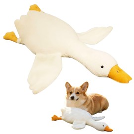 White Duck Dog Toys,2026 New White Duck Dog Toys,Realistic Goose Design Dolls Suitable for Dogs Chew and Play Best Pet Supplies(19.68inch)