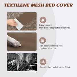 Heeyoo Elevated Dog Bed, Cooling Raised Pet Cot with Chew Proof Washable Breathable Mesh and Metal Frame, Portable Dog Cot Bed with No-Slip Feet for Outdoor or Indoor Use