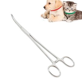 MEXRUMI Hook remover pliers, hook remover fishing, hook remover release pliers, fishing clamp, curved, hook removal pliers, cat and dog hair tweezers, screw clamp, 14 cm (curved)