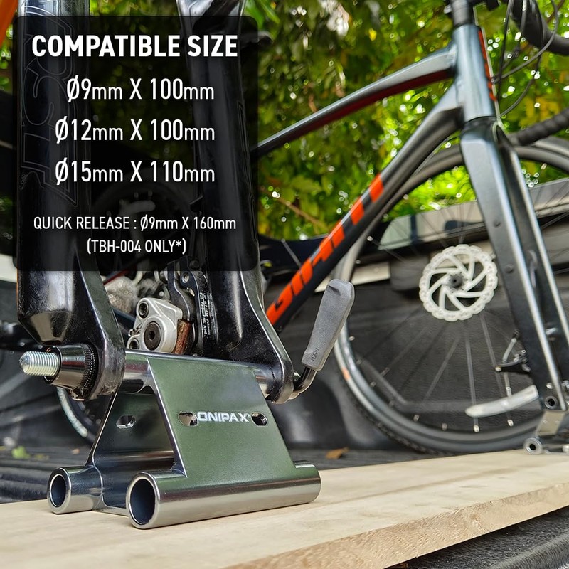 ONIPAX Triangle Bike Fork Mount Hitch Rack with 9mm Quick