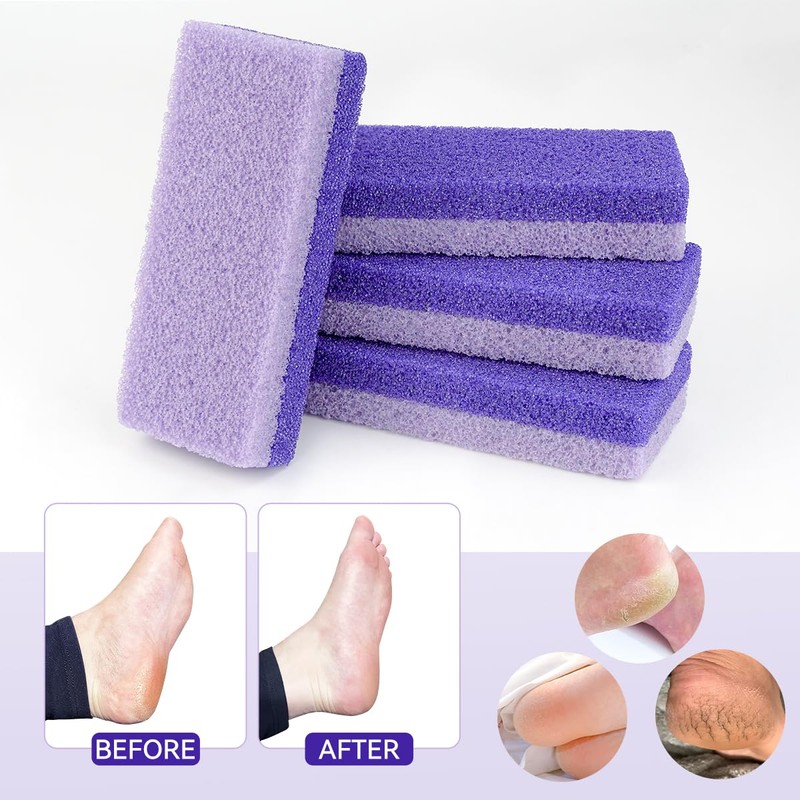 4 Pcs Foot Pumice Stone and Scrubber for Feet and