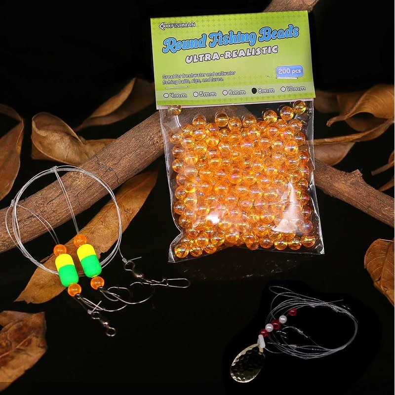 XFISHMAN-Fishing-Beads-for-Fishing-Rigs-Lures-Salmon-Trout-Steelhead-Beads-Saltwater-Freshwater-Bead-5mm 6mm 8mm Assorted
