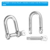 PATIKIL Screw Pin Shackle M12 1/2" 1940lbs, 316 Stainless Steel