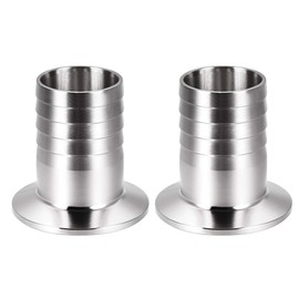 sourcing map Clamp Hose Adapter 1.988 Inch Flange to 1-1/4 Inch Hose Barb Fitting 2 Pcs