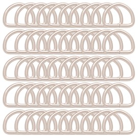 BIKICOCO Metal D-Rings Buckle, 3/4 Inch Non-Welded for Webbing Sewing DIY - Silver - Pack of 50