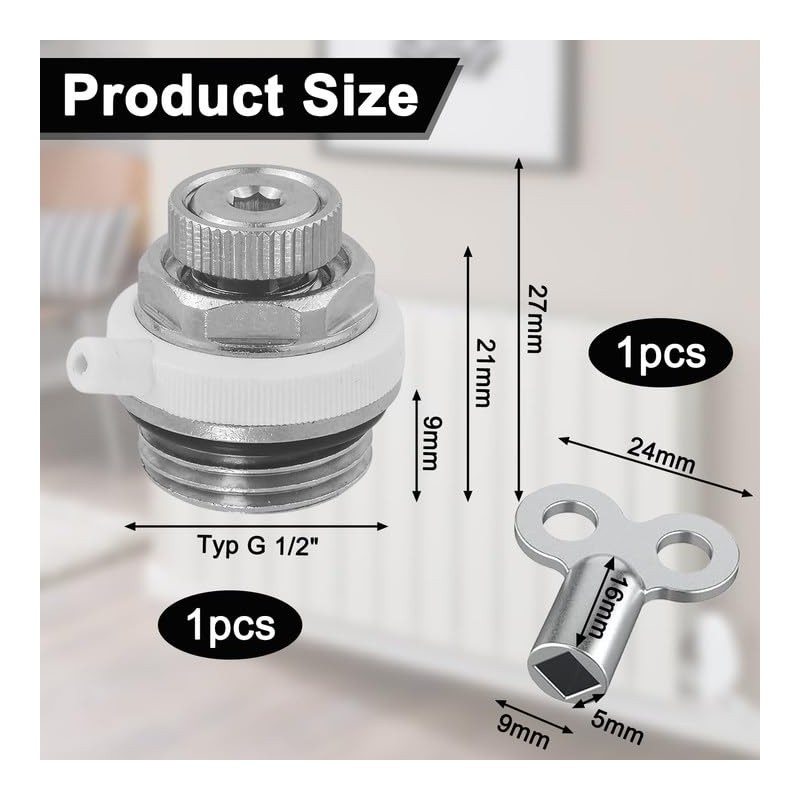 Automatic Radiator Bleeder Corrosion Resistant Bleed Valve Radiator Radiator Bleeder