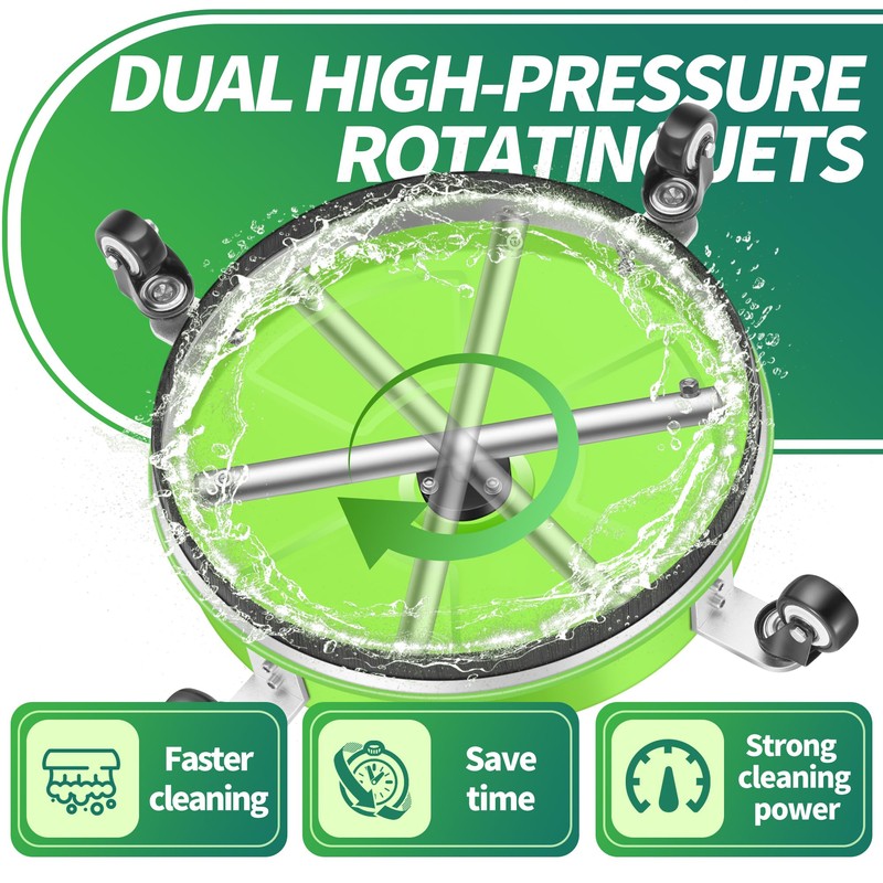 LidoDola 16'' Pressure Washer Surface Cleaner with 4 Wheels -