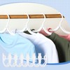 Sieral 40 Pcs Foldable Travel Hangers Plastic Portable Folding Clothes