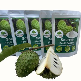 3.52oz Organic Soursop Fruit Powder (Graviola, Annona muricata) – Pure & Natural, Finely Ground for Smoothies, Teas & Culinary Use