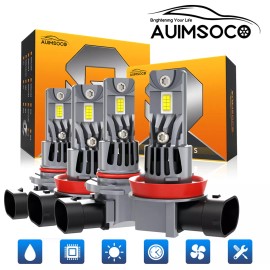 AUIMSOCO For GMC Terrain 2010-2018 4PC LED Headlight Conversion Kit Bulbs High/Low Beam