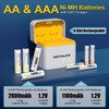 Rechargeable 4AA & 4AAA Batteries Ni-MH with 8-Slot Smart Charger