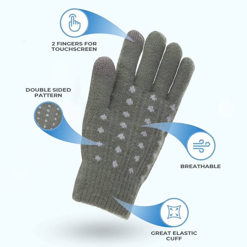 Trendcool Women's Thermal Winter Wool Cold Gloves Women Winter Gloves,