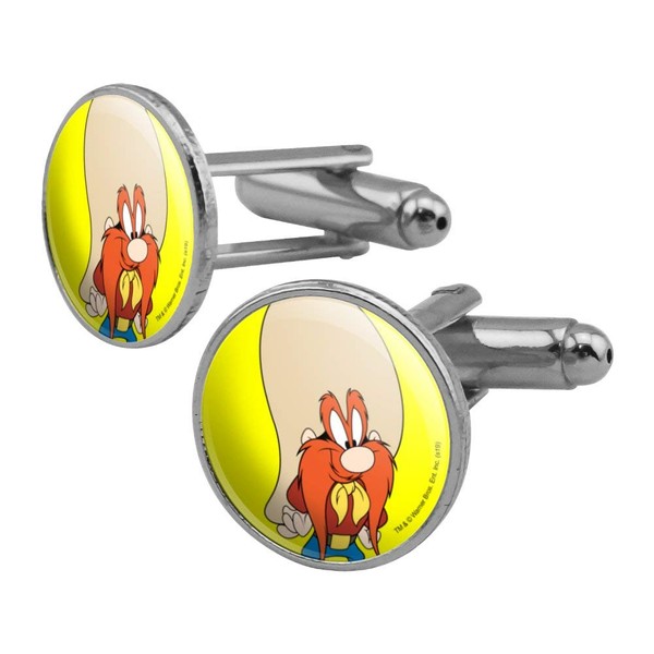 GRAPHICS & MORE Looney Tunes Yosemite Sam Round Cufflink Set
