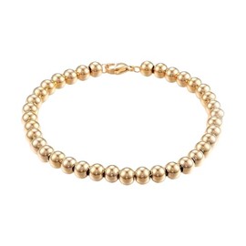 Pulsera Acero Inoxidable 304 Bolas De Acero 19.5 Cms X 6mm (Dorado)