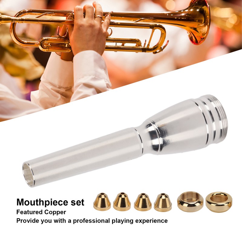 Trumpet Mouthpiece Set Polished Metal Trumpets Part 3C 3B 2C