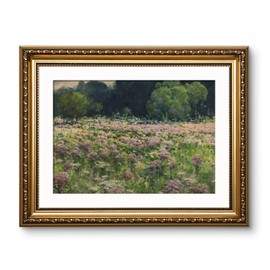 ARPEOTCY Vintage Gold Framed Wall Art, 11x14 inch Nature Field Wildflowers Retro Paintings, Canvas Prints with Antique Frame, Victorian Wall Pictures Decor for Living Room Gallery