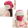 Winter Trapper Hat Windproof Ushanka Earflap Hat Detachable Face Cover